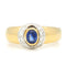 Bague 56 Bague vintage en or jaune 18 carats, saphir et diamants 58 Facettes 67719BDBE6E447E6B303A89F96C9A2EE