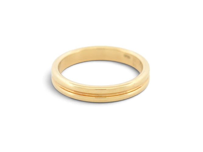 Bague 51 Boucheron - Alliance double godron en or jaune 18k, taille 51 58 Facettes 277151