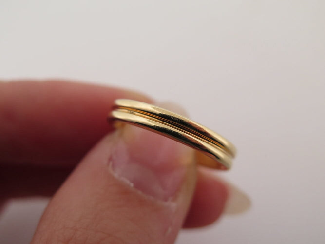 Bague 51 Boucheron - Alliance double godron en or jaune 18k, taille 51 58 Facettes 277151