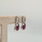 Boucles d'oreilles Boucles d’oreilles en or blanc 18k et rubis 58 Facettes #4886
