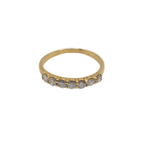 Bague 54 Bague en or jaune 18k ornée de diamants 58 Facettes #4914