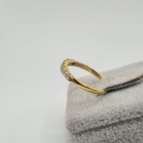 Bague 54 Bague en or jaune 18k ornée de diamants 58 Facettes #4914
