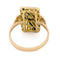 Bague 54 Bague Art déco rectangulaire en or jaune et blanc 14k, diamants et saphirs 58 Facettes 39757C88308E4D9A8A49537BA9C59308
