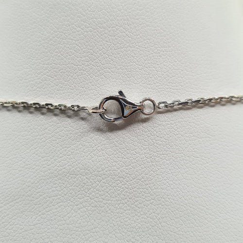 Collier Collier chaîne en or blanc 18k avec diamants 58 Facettes #4949
