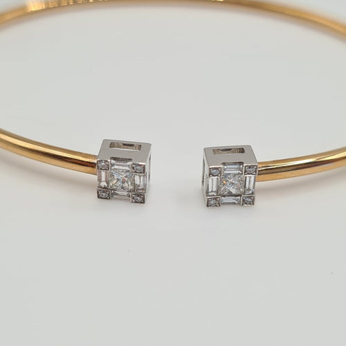 Bracelet Bracelets joncs en or rose 18 carats 58 Facettes #4955