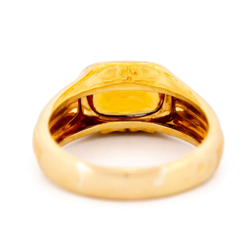Bague 61 Bague têtes de panthère en or jaune 18 carats et citrine 58 Facettes 0252E062542541D5B0831CF7CB0A50BC