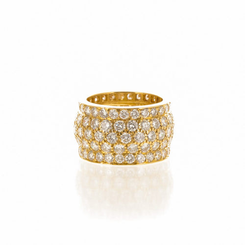 Bague 54 Cartier Nigeria - Bague en or jaune 18 carats et diamants, T50 58 Facettes 2.19342