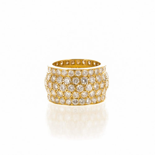 Bague 54 Cartier Nigeria - Bague en or jaune 18 carats et diamants, T50 58 Facettes 2.19342