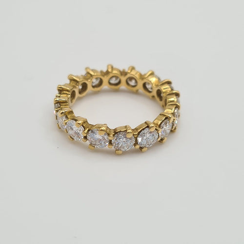 Bague 50 Bague en or jaune 18k sertie de diamants 58 Facettes #4974