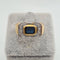 Bague 52 Bague en or jaune 18k avec diamants et saphir 58 Facettes #4976