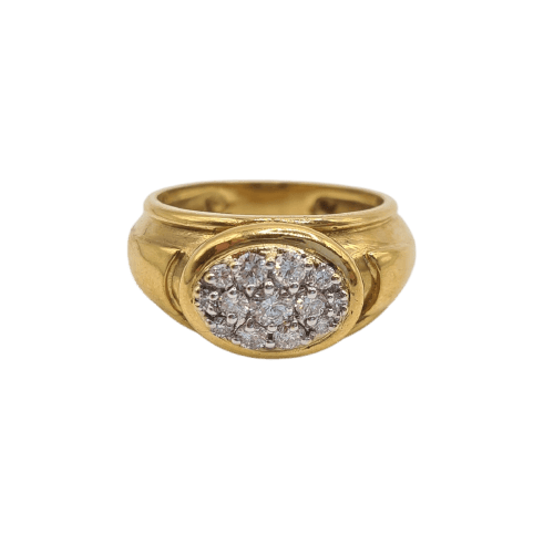 Bague Bague en or jaune 18k et diamants 58 Facettes #4978