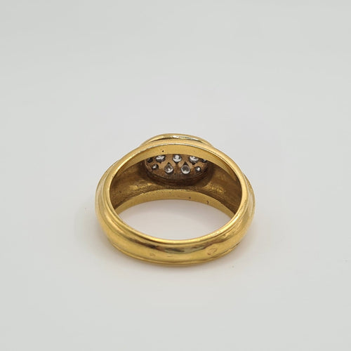 Bague Bague en or jaune 18k et diamants 58 Facettes #4978