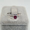 Bague 53 Bague en or blanc 18k et rubis 58 Facettes #4980
