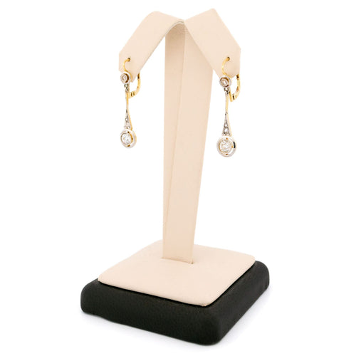 Boucles d'oreilles Boucles d’oreilles pendantes Art déco en or jaune et blanc 18k, diamants 58 Facettes AB1E518706D34E52BF5F76079DEFDAAC