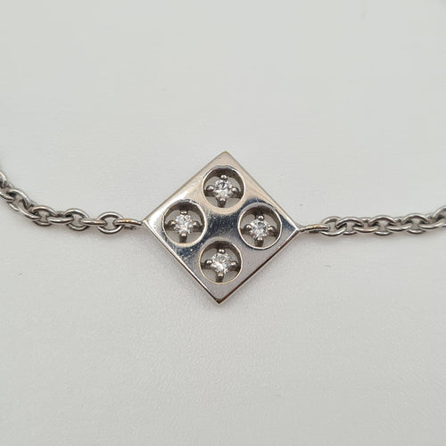 Bracelet Bracelet chaîne en or blanc 18k 58 Facettes #4983