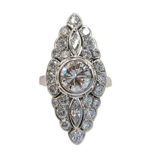 Bague 49 Bague en or blanc 18k 58 Facettes #5038