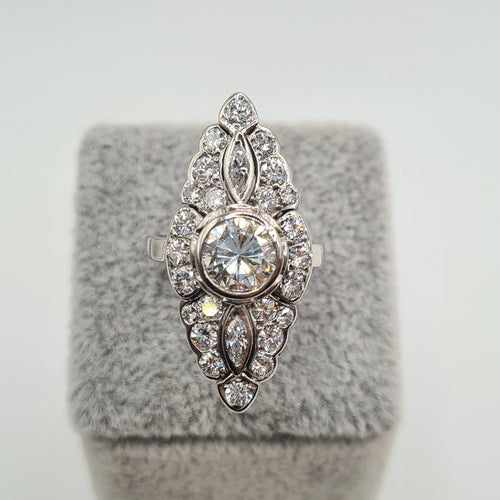 Bague 49 Bague en or blanc 18k 58 Facettes #5038