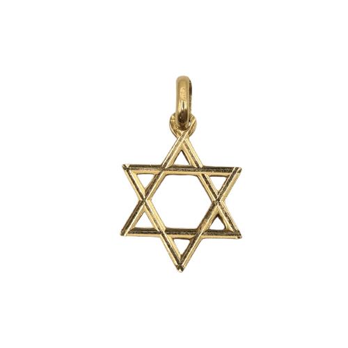 Pendentif étoile moyen en or jaune 18 carats 58 Facettes #5062