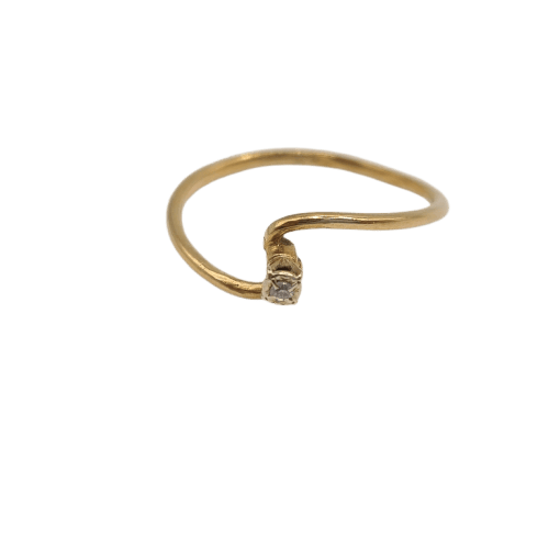 Bague solitaire en or jaune 18k 58 Facettes #BT12