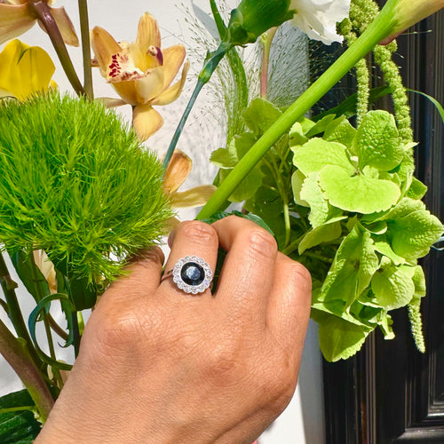 Bague 55 Bague Art déco en platine, saphir et diamants 58 Facettes 8E839DFE69BD4C69A5DE6153CFECA1BC
