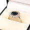 Bague 55 Bague Art déco en platine, saphir et diamants 58 Facettes 8E839DFE69BD4C69A5DE6153CFECA1BC