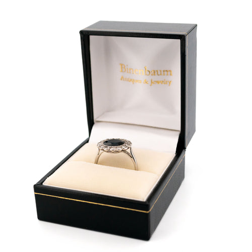 Bague 55 Bague Art déco en platine, saphir et diamants 58 Facettes 8E839DFE69BD4C69A5DE6153CFECA1BC