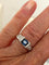 Bague 48 DAEL & GRAU - Bague en or gris 18k, saphir et diamants 58 Facettes LOT 8259