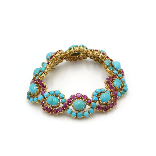 Barrette en or 750, diamants et saphirs 58 Facettes 1285