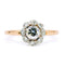 Bague 54 Bague halo en diamants, or 14k et platine 58 Facettes 94539860AACB4C71A413ADF64253D2AA