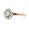 Bague 54 Bague halo en diamants, or 14k et platine 58 Facettes 94539860AACB4C71A413ADF64253D2AA