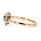 Bague 54 Bague halo en diamants, or 14k et platine 58 Facettes 94539860AACB4C71A413ADF64253D2AA