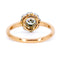 Bague 54 Bague halo en diamants, or 14k et platine 58 Facettes 94539860AACB4C71A413ADF64253D2AA