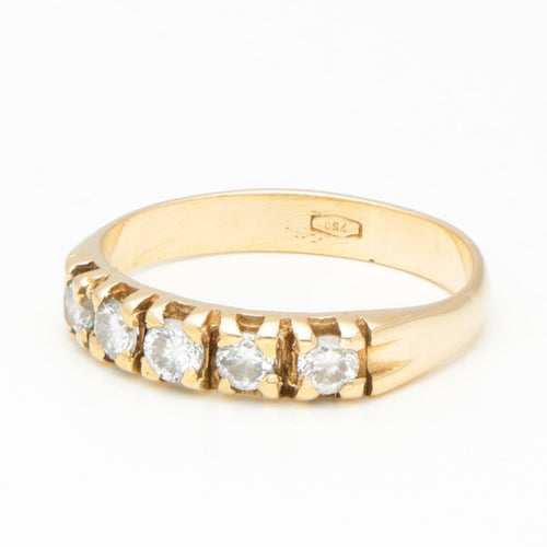 Bague 51 Bague ligne de diamants en or jaune 14k 58 Facettes 4E4B209145724E889C10F5E900A2A6E4
