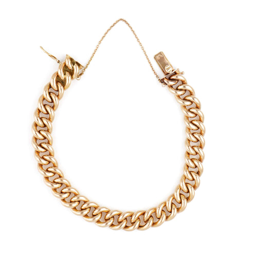 Bracelet Bracelet gourmette à maillons en or jaune 14 carats 58 Facettes 4631C406771A4DFB8E50B675B52AB31C
