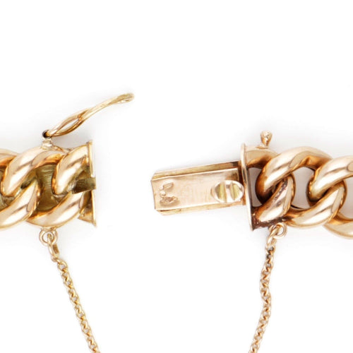 Bracelet Bracelet gourmette à maillons en or jaune 14 carats 58 Facettes 4631C406771A4DFB8E50B675B52AB31C