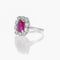 Bague 44 Bague en platine avec diamants et rubis rose 58 Facettes 2.18772