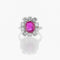 Bague 44 Bague en platine avec diamants et rubis rose 58 Facettes 2.18772