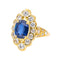 Bague 54 Bague Pompadour en or jaune 18k, saphir et diamants 58 Facettes 5138891CN