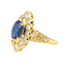 Bague 54 Bague Pompadour en or jaune 18k, saphir et diamants 58 Facettes 5138891CN