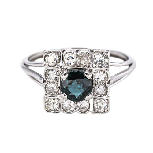Bague 64 Bague en or blanc 18 carats, saphir et diamants 58 Facettes 5992238CN
