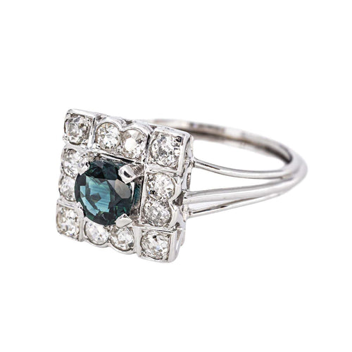 Bague 64 Bague en or blanc 18 carats, saphir et diamants 58 Facettes 5992238CN