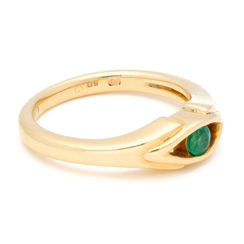 Bague 53 GLAMIRA - Bague en or jaune 14k avec émeraude 58 Facettes 7293E2937EA1432EB2160657120EA0EA