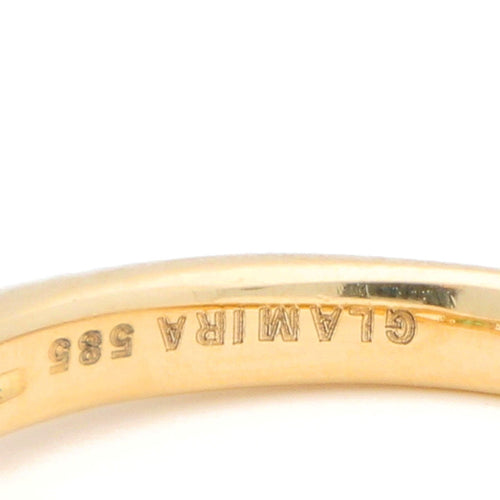 Bague 53 GLAMIRA - Bague en or jaune 14k avec émeraude 58 Facettes 7293E2937EA1432EB2160657120EA0EA