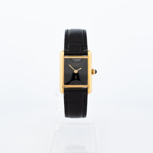 Montre Cartier - Montre Tank Must SM à cadran noir 58 Facettes 605
