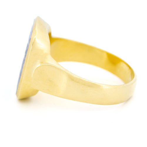 Bague 66 Bague chevalière armoriée en or 14k et cornaline intaille 58 Facettes 84EF1785073345599B2E6B4BC7956834