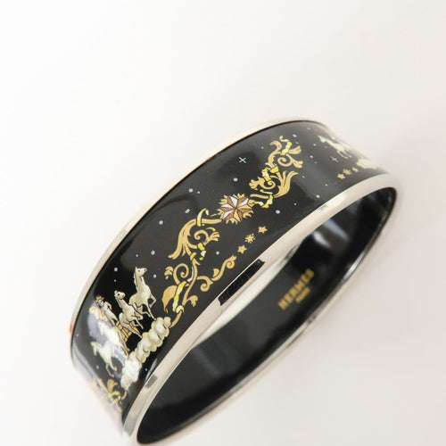 Bracelet Hermès - Bracelet en métal plaqué argent à émail imprimé 58 Facettes cqhmzbvyzl