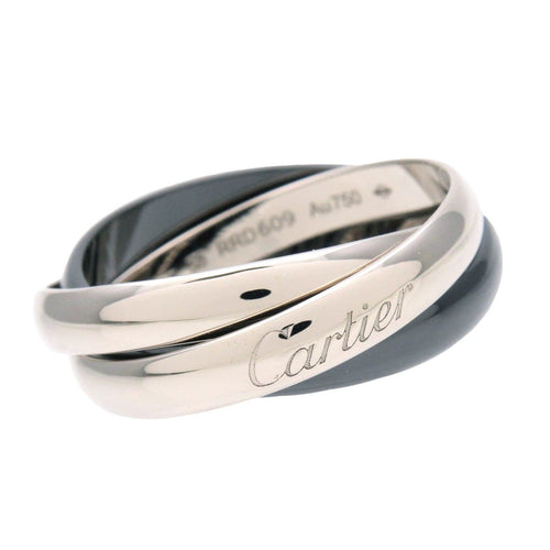 Bague Cartier Trinity en or blanc 18k et céramique noire 58 Facettes t32ddjj4m9
