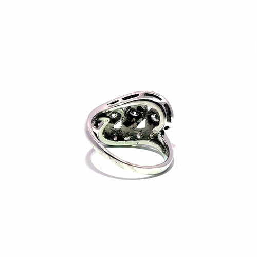 Bague 52 Bague vintage de style Art déco en or 14k avec diamants 58 Facettes 50559