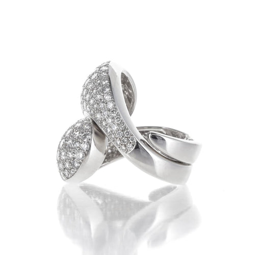 Bague 53 Cartier Le Yin et le Yang - Bague en or blanc 18 ct et diamants 58 Facettes 2.19099