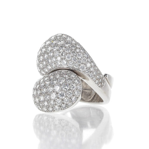 Bague 53 Cartier Le Yin et le Yang - Bague en or blanc 18 ct et diamants 58 Facettes 2.19099